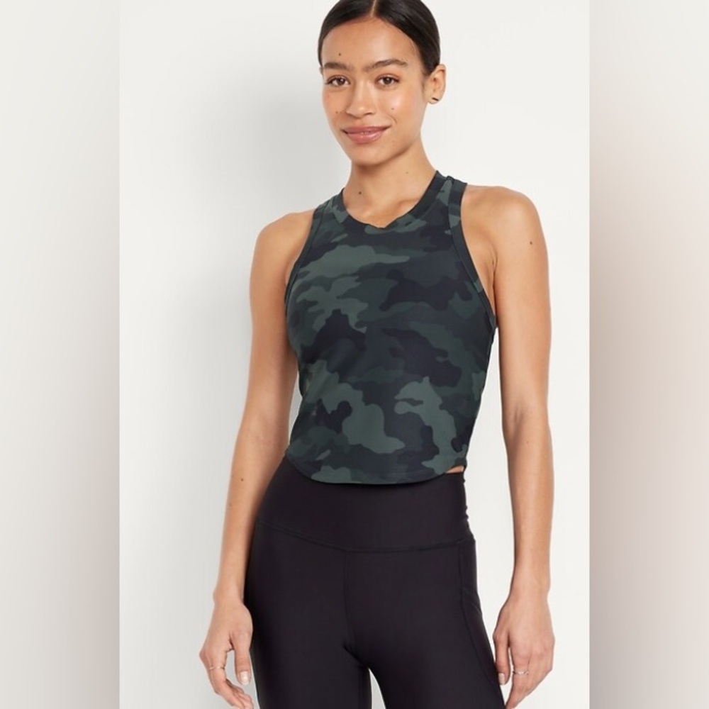 Old Navy PowerSoft Racerback Camo Tank Top